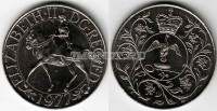 монета Великобритания 25 новых пенсов 1977 год Елизавета II