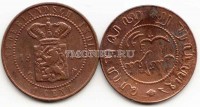 монета Нидерландская Ост-Индия 1 цент 1912 год