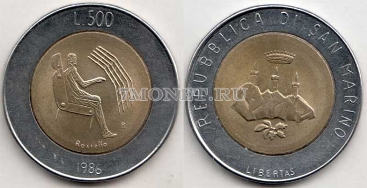 монета Сан Марино 500 лир 1986 год Эволюция технологий