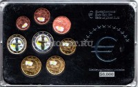 ЕВРО набор из 8-ми монет Кипр в пластиковой упаковке, цветной