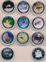 Замбия набор из 10-ти монет 2010 год смертельно опасные насекомые