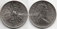 монета Великобритания 25 новых пенсов 1980 год 80-летие королевы-матери