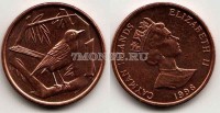 монета Каймановы острова 1 цент 1996 год птица