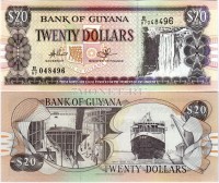 бона Гайана 20 долларов 2009 - 2010 год
