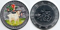 Китай монетовидный жетон 2014 год коза