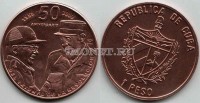 монета Куба 1 песо 2009 год Рауль и Фидель Кастро