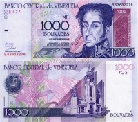 бона Венесуэла 1000 боливаров 1998 год