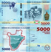 бона Бурунди 5000 франков 2015 год