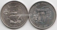 монета Португалия  200 эскудо 1999 год Великие географические открытия Бразилия