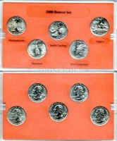 США набор из 5-ти квотеров 2000 год монетный двор Денвер