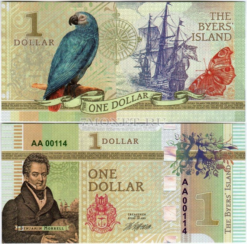 бона Остров Байерс 1 доллар 2018 год