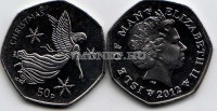 монета Остров Мэн 50 пенсов 2012 год Рождество - Ангел