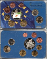 ЕВРО набор из 8-ми монет и жетона Кипр 2002-2007 гг