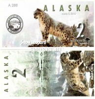 сувенирная банкнота Аляска 2 северных доллара 2016 год Выпуск 2-й