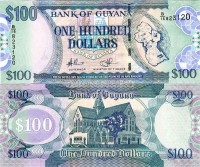 бона Гайана 100 долларов 2002 год