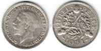 монета Великобритания 3 пенса 1931 год Георг V