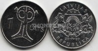 монета Латвия 1 лат 2007 год Сакта
