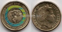 монета Австралия 2 доллара 2018 год XXI Игры содружества - Синяя коала Бороби