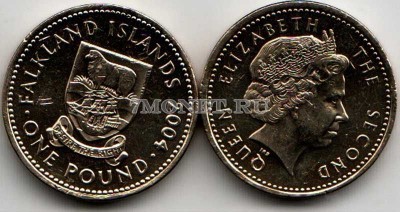 монета Фолклендские острова 1 фунт 2004 год