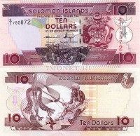 бона Соломоновы острова 10 долларов 2006 год