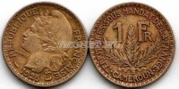 монета Камерун 1 франк 1925 год