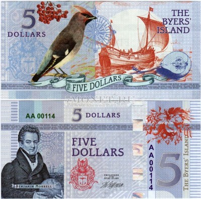 бона Остров Байерс 5 долларов 2018 год