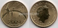 монета Австралия 1 доллар 2009 год Международный год астрономии