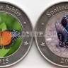 набор из 2-х монет Западные Малые Зондские острова 1 доллар 2015 год Бабочки