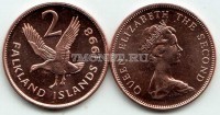 монета Фолклендские острова 2 пенcа 1998 год Магелланов гусь