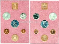 Великобритания набор из 6-ти монет и жетона 1979 год