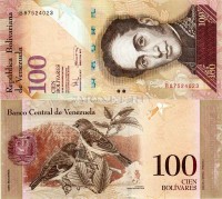 бона Венесуэла 100 боливаров 2008 год