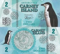 бона Остров Карней 2 доллара 2016 год