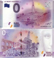 0 евро 2015 год сувенирная банкнота. Гора Ванту