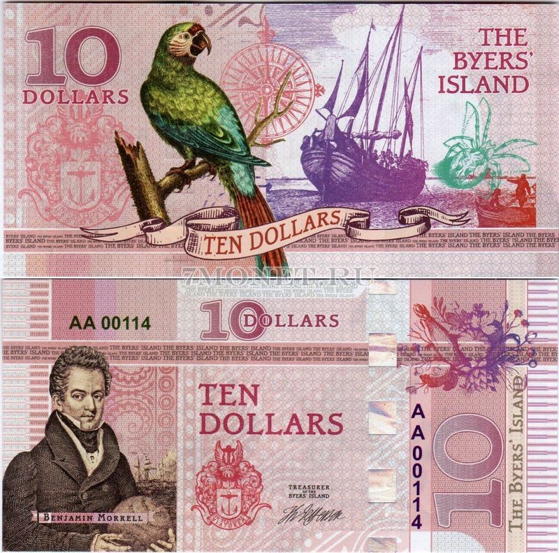 бона Остров Байерс 10 долларов 2018 год