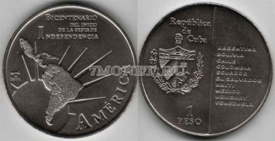 монета Куба 1 песо 2011 год