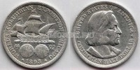 монета США 1/2 доллара 1893 год Колумбийская выставка