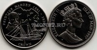 монета Остров Мэн 1 крона 1997 год Фритьоф Нансен