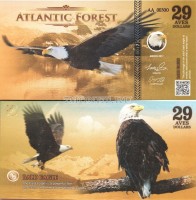 бона Атлантический лес (Южной Америки) 29 долларов 2017 год - Белоголовый орлан