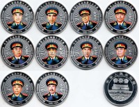 Китай набор из 10-ти монетовидных жетонов Военачальники