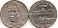 монета Бразилия 400 рейс 1938 год
