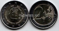 монета Бельгия 2 евро 2012 год 75 лет музыкальному конкурсу имени королевы Елизаветы II