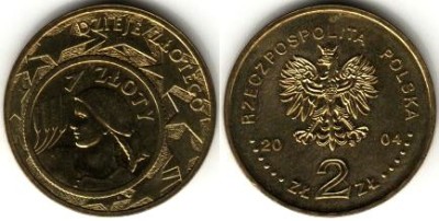 Польша 2 злотых 2004 год История польского злотого