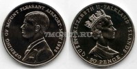 монета Фолклендские острова 50 пенсов  1985 год визит принца Эндрю