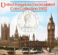 Великобритания набор из 7-ми монет 1982 год в буклете
