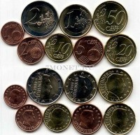 ЕВРО набор из 8-ми монет Люксембург