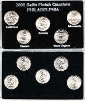 США набор из 5-ти квотеров 2005 год монетный двор Филадельфия