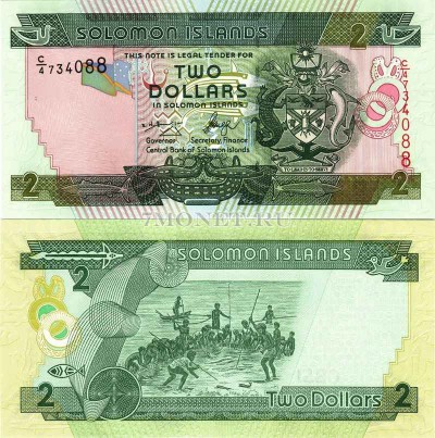 бона Соломоновы острова 2 доллара 2004-2011 год