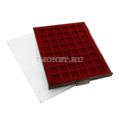 бокс для 48 монет с квадратными ячейками
