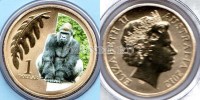 монета Австралия 1 доллар 2012 год серия "150-летие зоопарка Мельбурна" - Западная равнинная горилла, в блистере