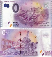 0 евро 2015 год сувенирная банкнота. Мыс Пуэнт-дю-Ра